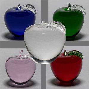 Clear & Colored Crystal Apples